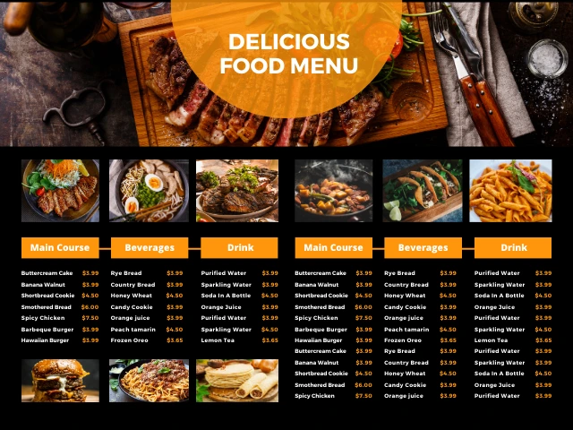 Make Restaurants Menus in Canva