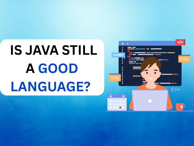 Laptop screen showing Java code with developer typing.